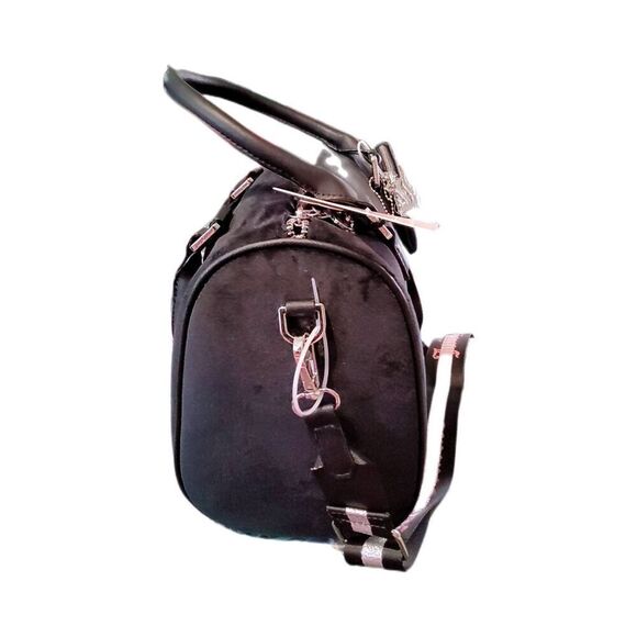 NWT~JUICY COUTURE All that Glitters Rhinestone Embellished Satchel Bag Liquorice - Picture 2 of 5